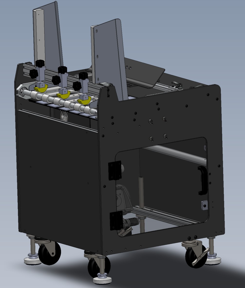 Industrial product feeder for automated feeding of corrugate and kraft materials